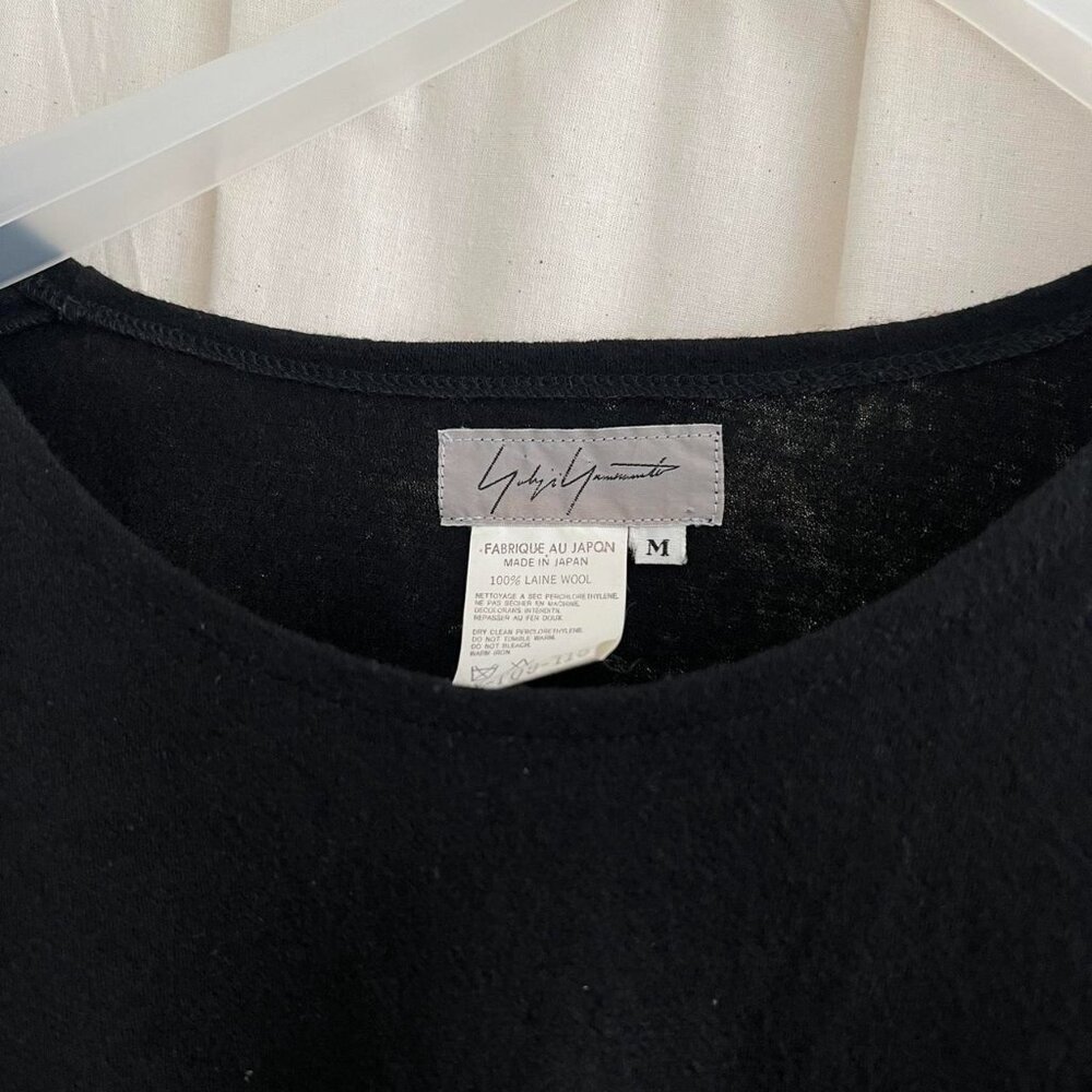 Yohji Yamamoto Femme black drape sweater - Picture 7 of 8